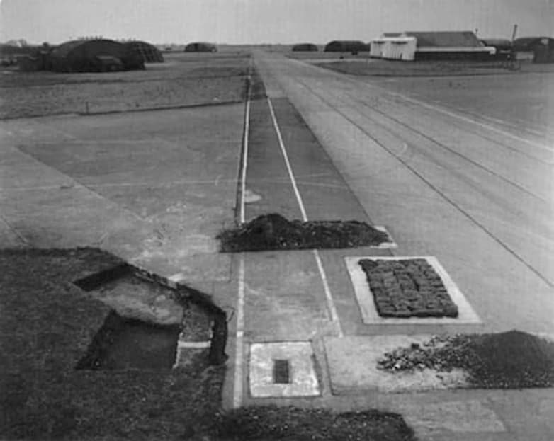 On-site earthwork RAF Upper Heyford Spring 1997.